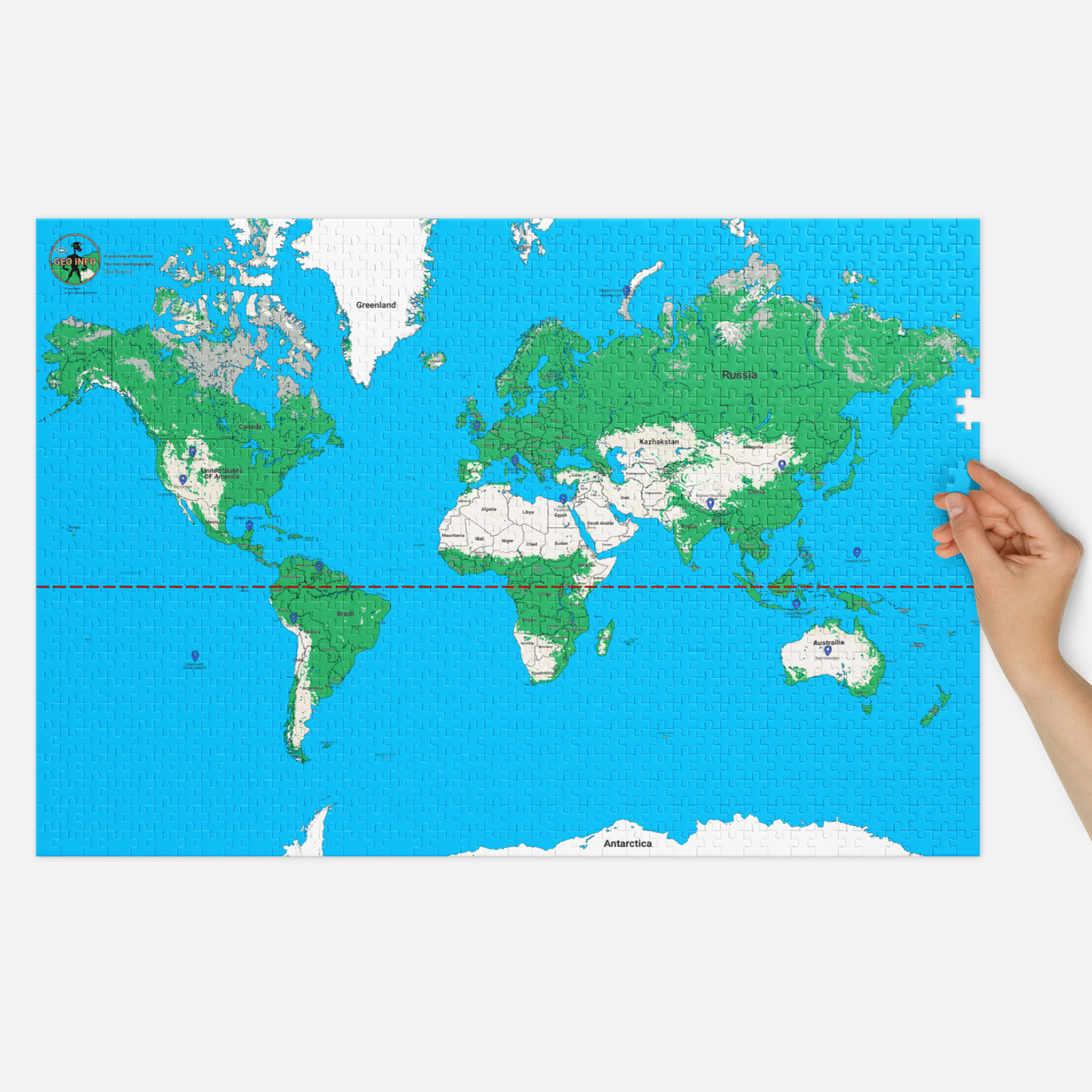 World Map 1000 piece jigsaw puzzle