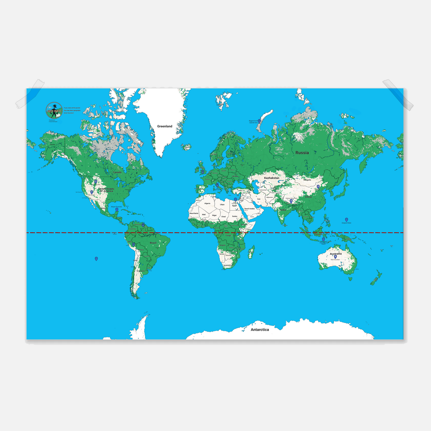 World Map poster by TikTok@Geoinfo, front