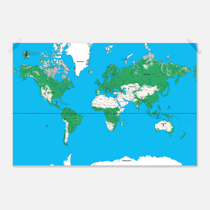 World Map poster by TikTok@Geoinfo, front