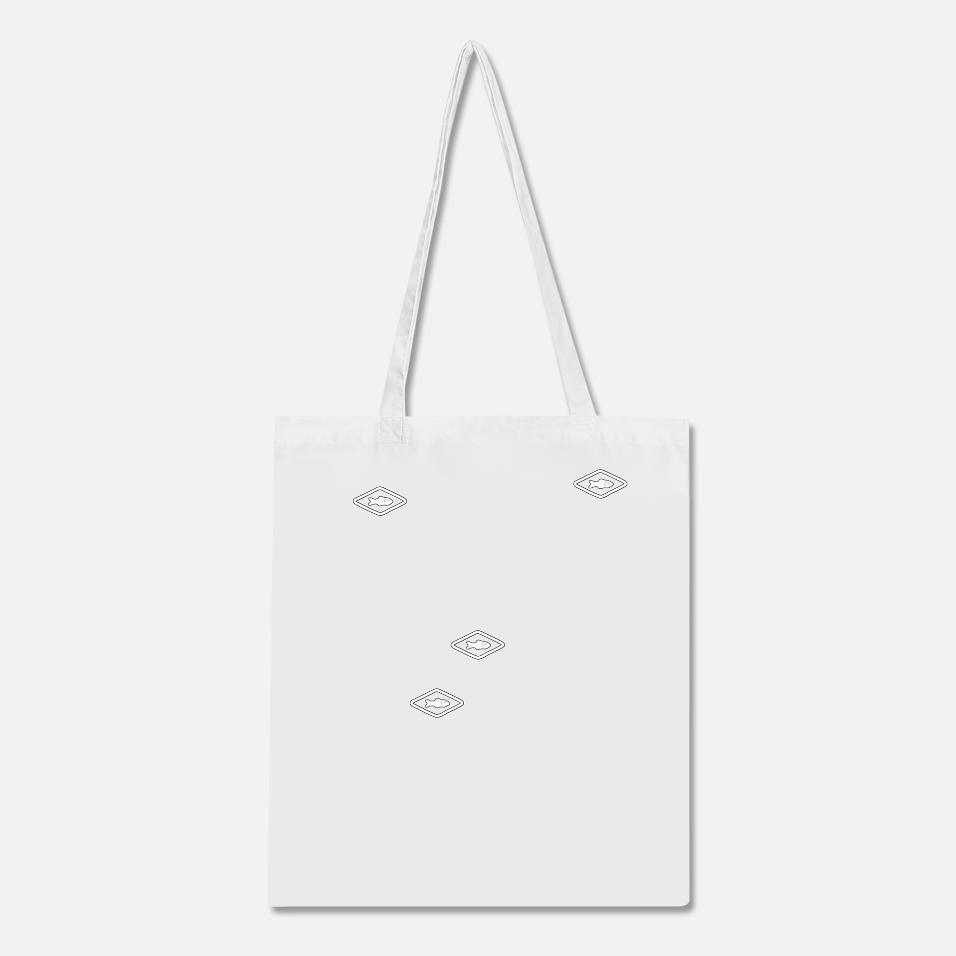 Why do people forget tote bag with fish resource printed on, back